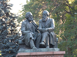 Marx and Engels monument, Bishkek, Kyrgyzstan